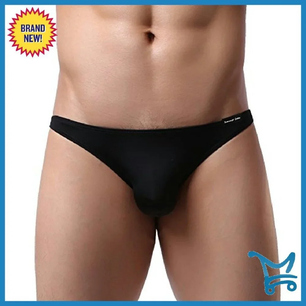 Men's Low Rise Ice Silk Briefs - Nylon Spandex Microfiber Underwear